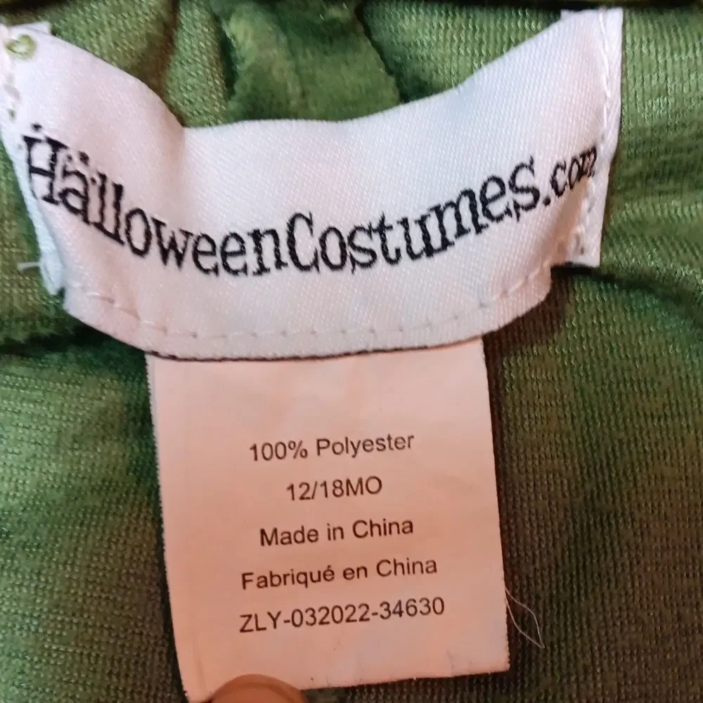 Green Frog Kids Costume Size 12/18 Months